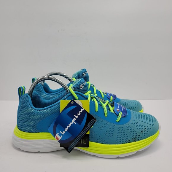 Champion Memory Foam Shoes - Champion Memory Foam Women's Athletic Shoes Blue Lime Green US Size 9.5 NWT